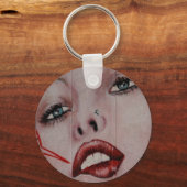 Rode lippen sleutelhanger (Voorkant)