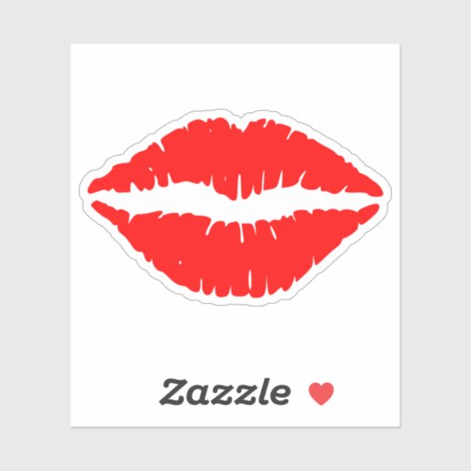Rode lippen sticker (Vel)