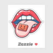 Rode lippen sticker (Vel)