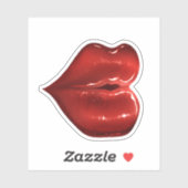 Rode lippen sticker plakboek lichte inrichting (Vel)