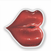 Rode lippen sticker plakboek lichte inrichting (Voorkant)