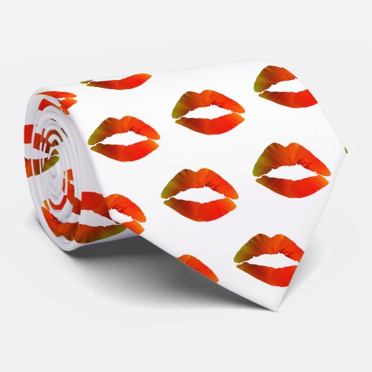Rode lippen, Stropdas in de mond (Opgerold)