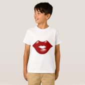 Rode lippen t-shirt (Voorkant volledig)