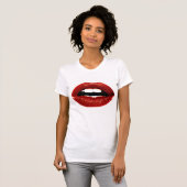 rode lippen t-shirt (Voorkant volledig)