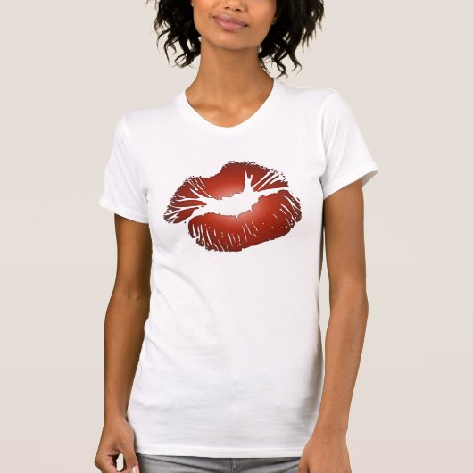 Rode lippen t-shirt (Voorkant)