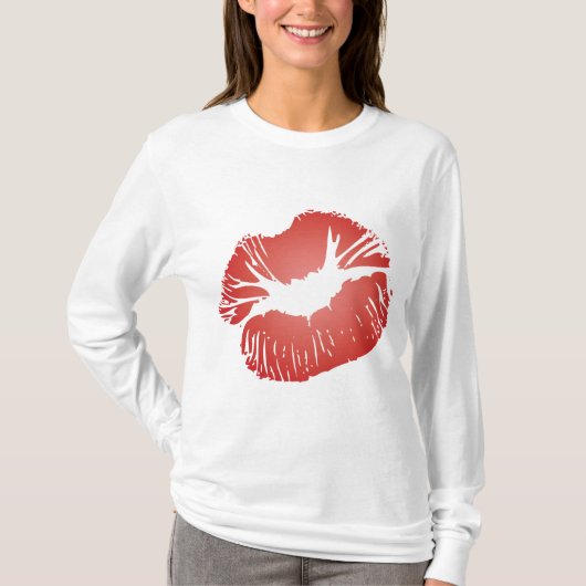 Rode lippen t-shirt (Voorkant)