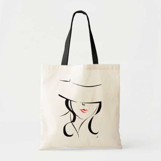 Rode lippen tote bag (Voorkant)