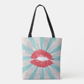 Rode lippen tote bag (Achterkant)