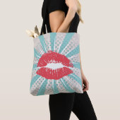 Rode lippen tote bag (Dichtbij)