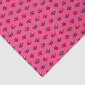 Rode Lippen Valentijns  Kisses Pixel Art Pattern Tissuepapier (Detail)