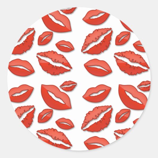 Rode Lippen Valentijnsdag Stickers (Voorkant)