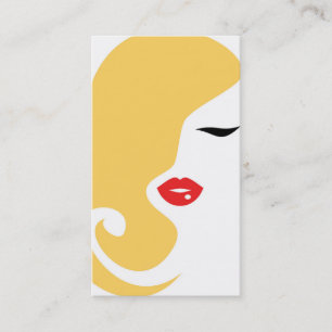 Rode lippen vrouw Make-up artiest visitekaartje on