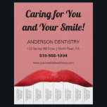 Rode lippen Witte Toverdreven Tentist Kantoor Sche Flyer<br><div class="desc">Bevestig uw tandarts of andere tandheelkundige services met deze flyer. Het bevat rode lippen en witte "tanden" die ook dienen als afbrekende strips met uw bedrijfsinformatie erop. Gebruik alleen de velden sjabloon om deze brochure eenvoudig aan te passen met al uw zakelijke gegevens. U zult een paar schaar aan klem...</div>