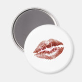 Rode lippen zoenen XOXO Magneet (Voorkant / Achterkant)