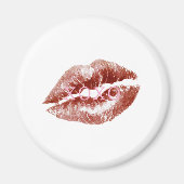 Rode lippen zoenen XOXO Magneet (Voorkant)