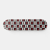 Rode Lippen Zwart Checkerboard Retro Vibes Persoonlijk Skateboard (Horizontaal)