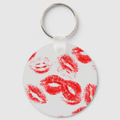 Rode lippenstift afdrukken sleutelhanger (Achterkant)
