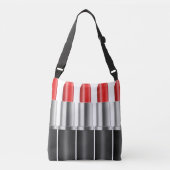 Rode lippenstift. crossbody tas (Voorkant)