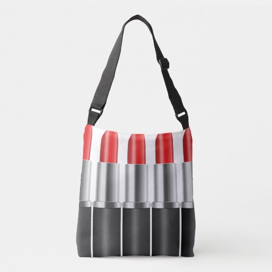 Rode lippenstift. crossbody tas (Voorkant)