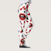 Rode Lippenstift Hoge Hakken Lippen Leggingen Leggings (Rechts)