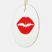 Rode lippenstift keramisch ornament (Links)