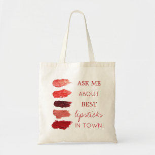 Rode lippenstift kleuren stalen vragen me promotio tote bag