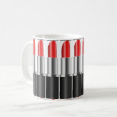 Rode lippenstift. koffiemok (Voorkant links)