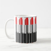 Rode lippenstift. koffiemok (Links)