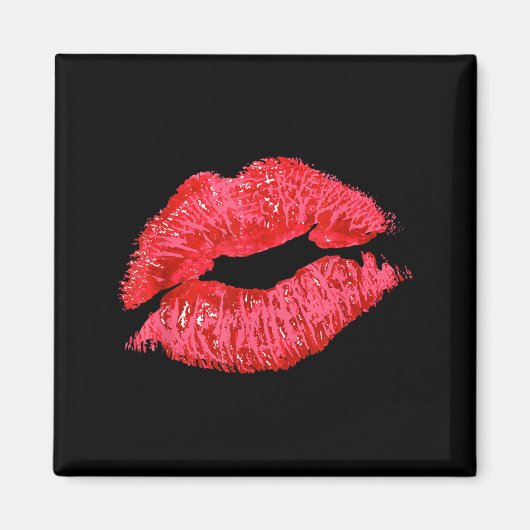 Rode Lippenstift Kus Magneet (Voorkant)
