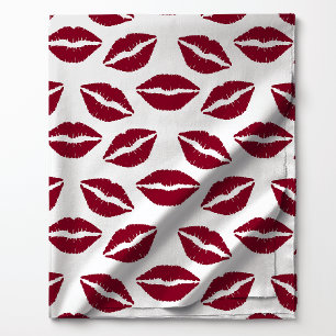 Rode lippenstift kus markering stof