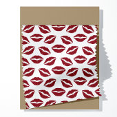 Rode lippenstift kus markering stof