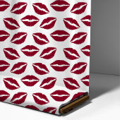 Rode lippenstift kus markering stof