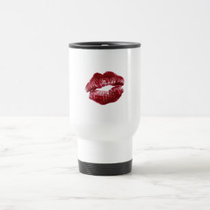 Rode lippenstift kus merk baddie esthetiek roestvr reisbeker