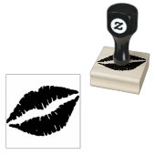 Rode lippenstift kus rubberstempel (Gestempeld)