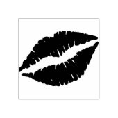 Rode lippenstift kus rubberstempel (Afrduk)