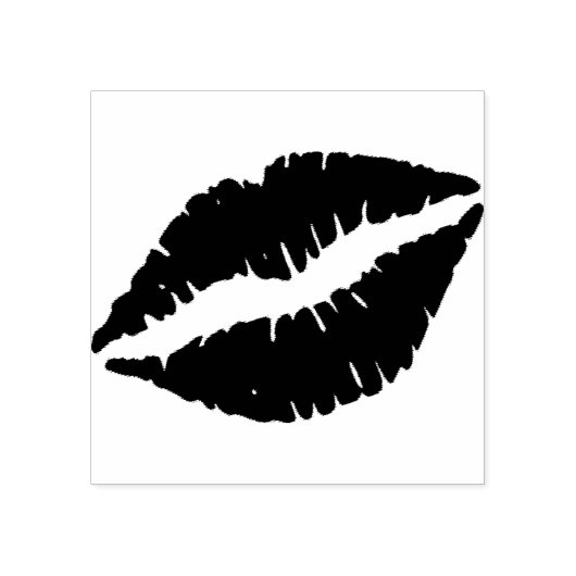 Rode lippenstift kus rubberstempel (Afrduk)