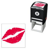 Rode lippenstift kus  zelfinktende stempel (In situ)