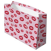 Rode lippenstift kussen groot cadeauzakje (Achterkant Gekanteld)