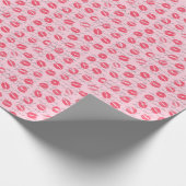 Rode lippenstift kust Valentijnsdag Cadeaupapier (Hoek)