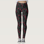 Rode lippenstift leggings (Voorkant)