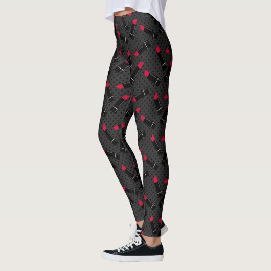 Rode lippenstift leggings (Links)