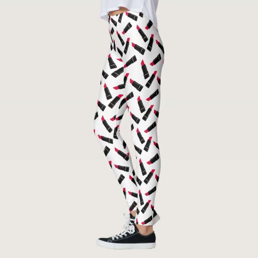 Rode lippenstift leggings (Links)