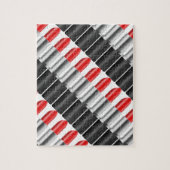 Rode lippenstift. legpuzzel (Verticaal)