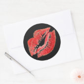 Rode lippenstift lippen kus Sticker (Envelop)