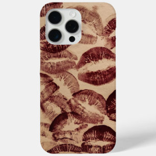 Rode lippenstift lippen mondvlekken meisjesachtig  iPhone 15 pro max hoesje