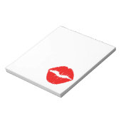 Rode lippenstift notitieblok (Linkerzijde)