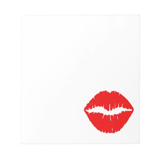 Rode lippenstift notitieblok (Voorkant)