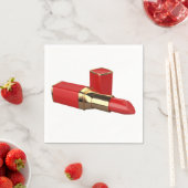 Rode lippenstift papieren servetten (Insitu)