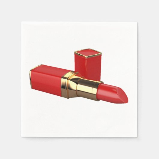 Rode lippenstift papieren servetten (Voorkant)