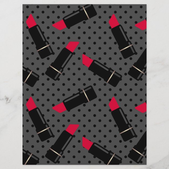 Rode lippenstift, retro (Voorkant)